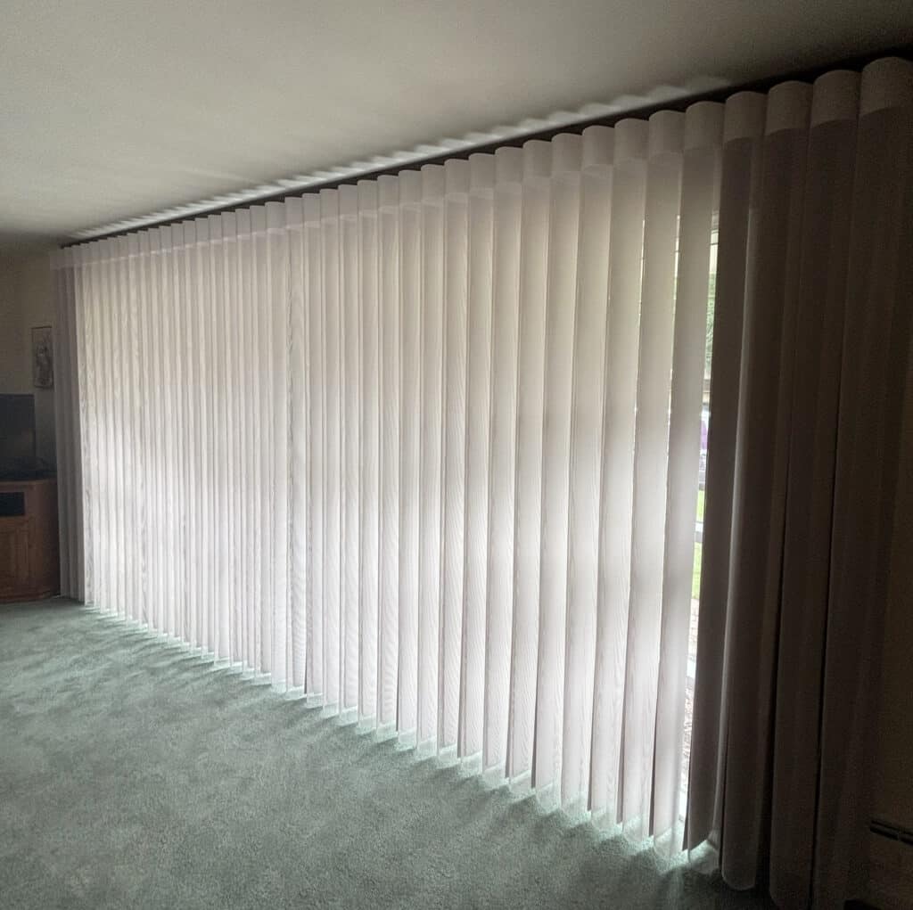 Vertical Blinds Sliding Door