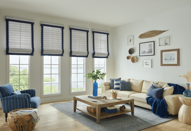 Roman Shades for Bay Windows Cherry Hill NJ | Custom Fit Experts